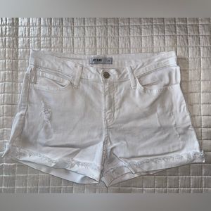 Just Black Romeo white distressed frayed shorts 29